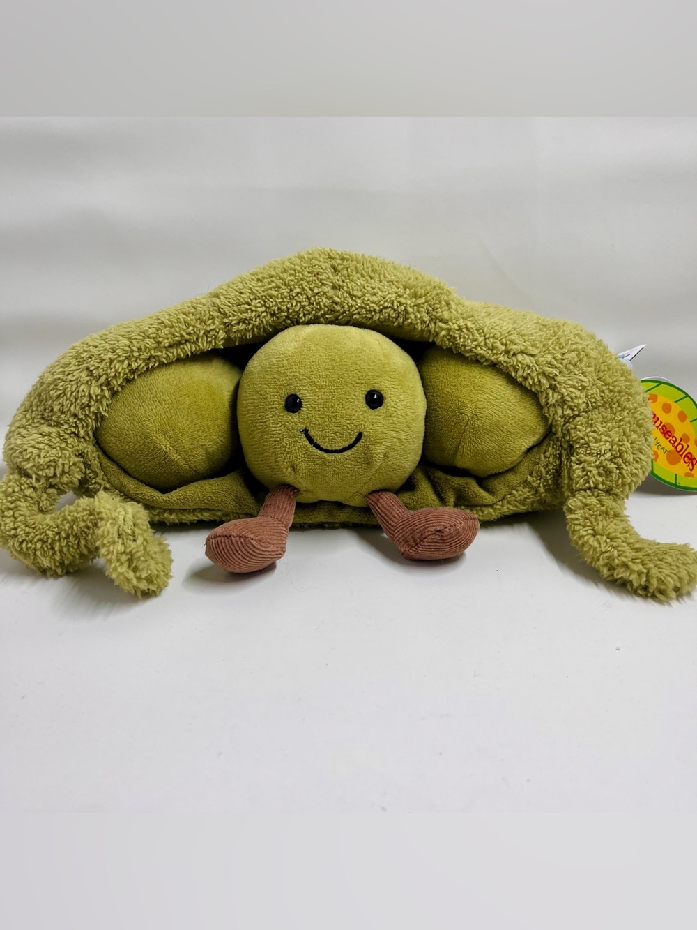 Jellycat Amuseable Pea in A Pod Peapod Retired NWT